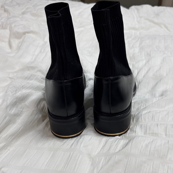 Zara Black Leather Ankle Boots - Picture 3 of 3